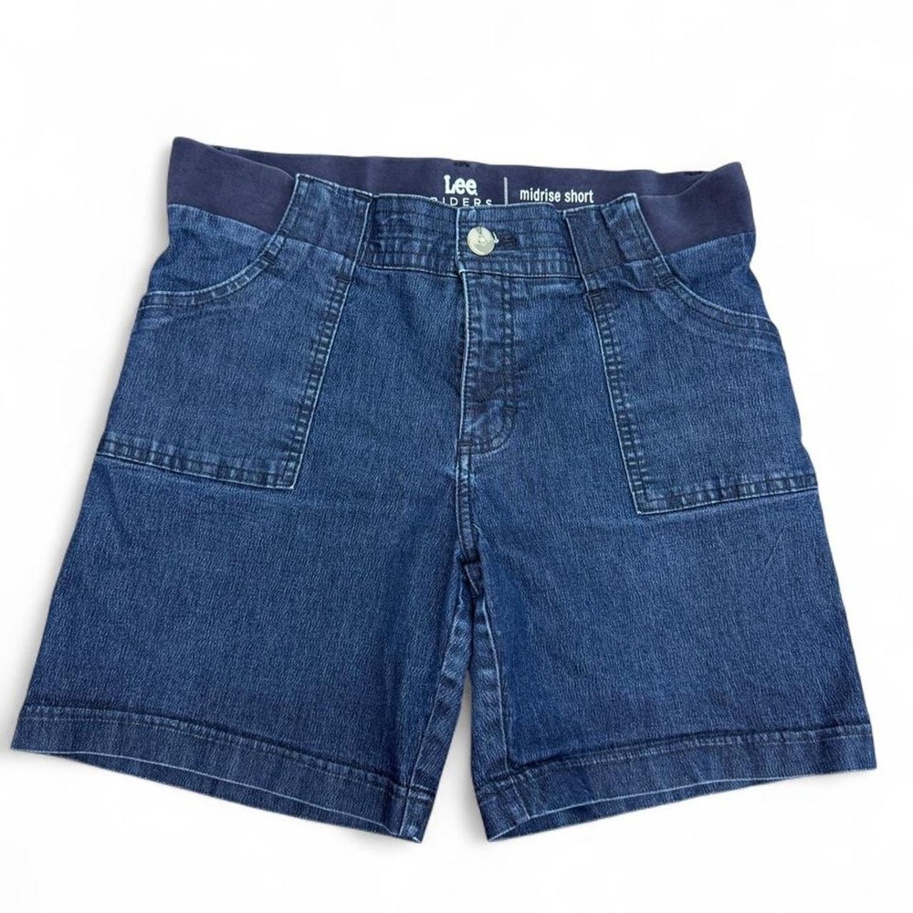 Riders by Lee Comfort Stretch Denim Shorts Dark Wash Midrise Women's 8M